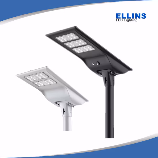 Lampadaire solaire intégré Lampe LED d'extérieur avec éclairage de jardin